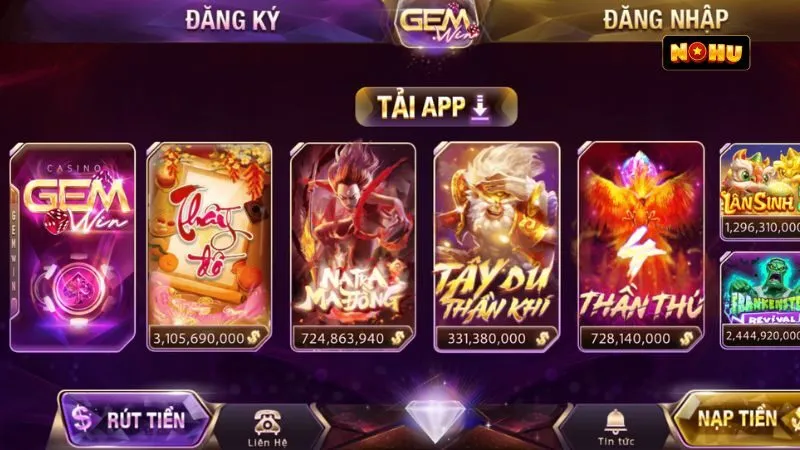 Chơi game nổ hũ đỉnh cao tại Gemwin