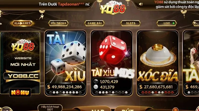 Cổng game mang đến thư viện trò chơi siêu khủng