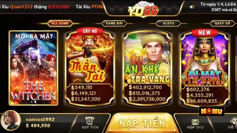 Nổ hũ Yo88 luôn làm mọi bet thủ hài lòng