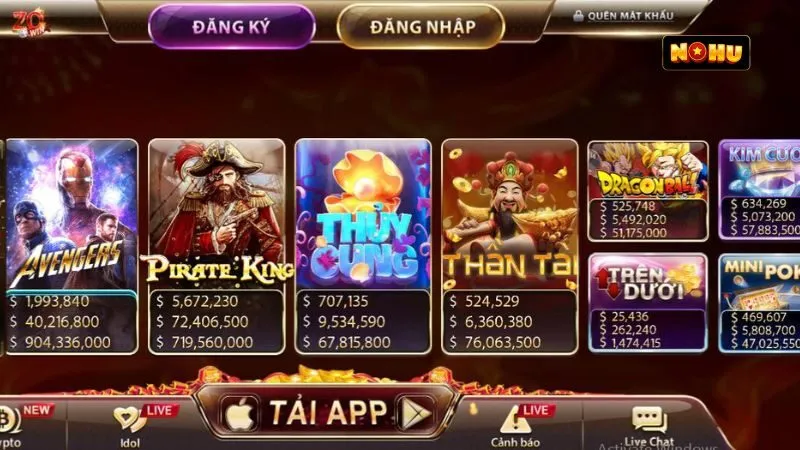 Nổ hũ Zowin hấp dẫn người chơi